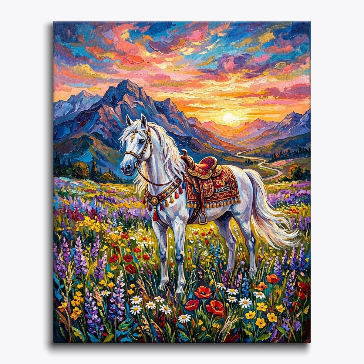 Wildflower White Horse
