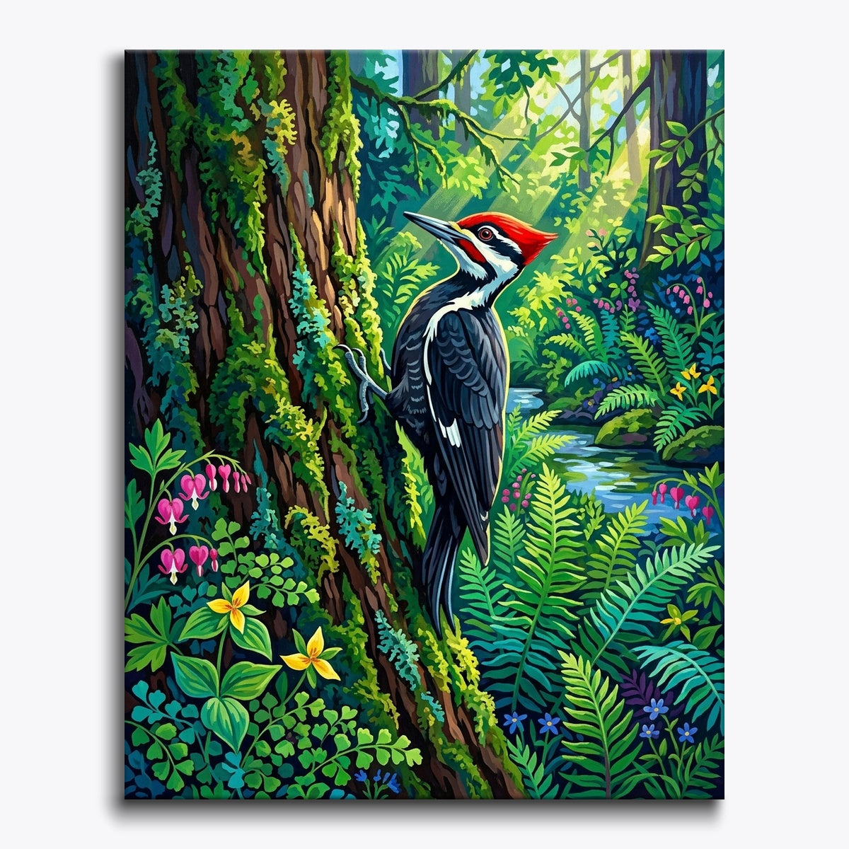 Cedar Woodpecker paint by numbers kit
