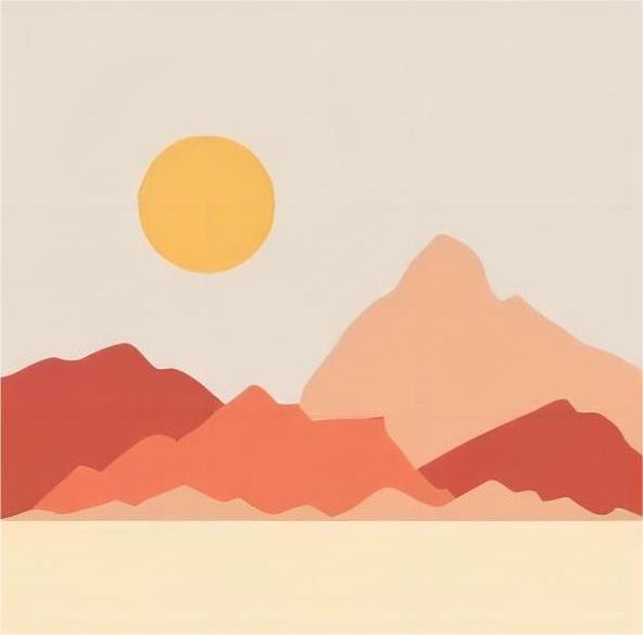 Abstract Desertscape Mini Kit | Paint by Numbers Kit by Craftoria