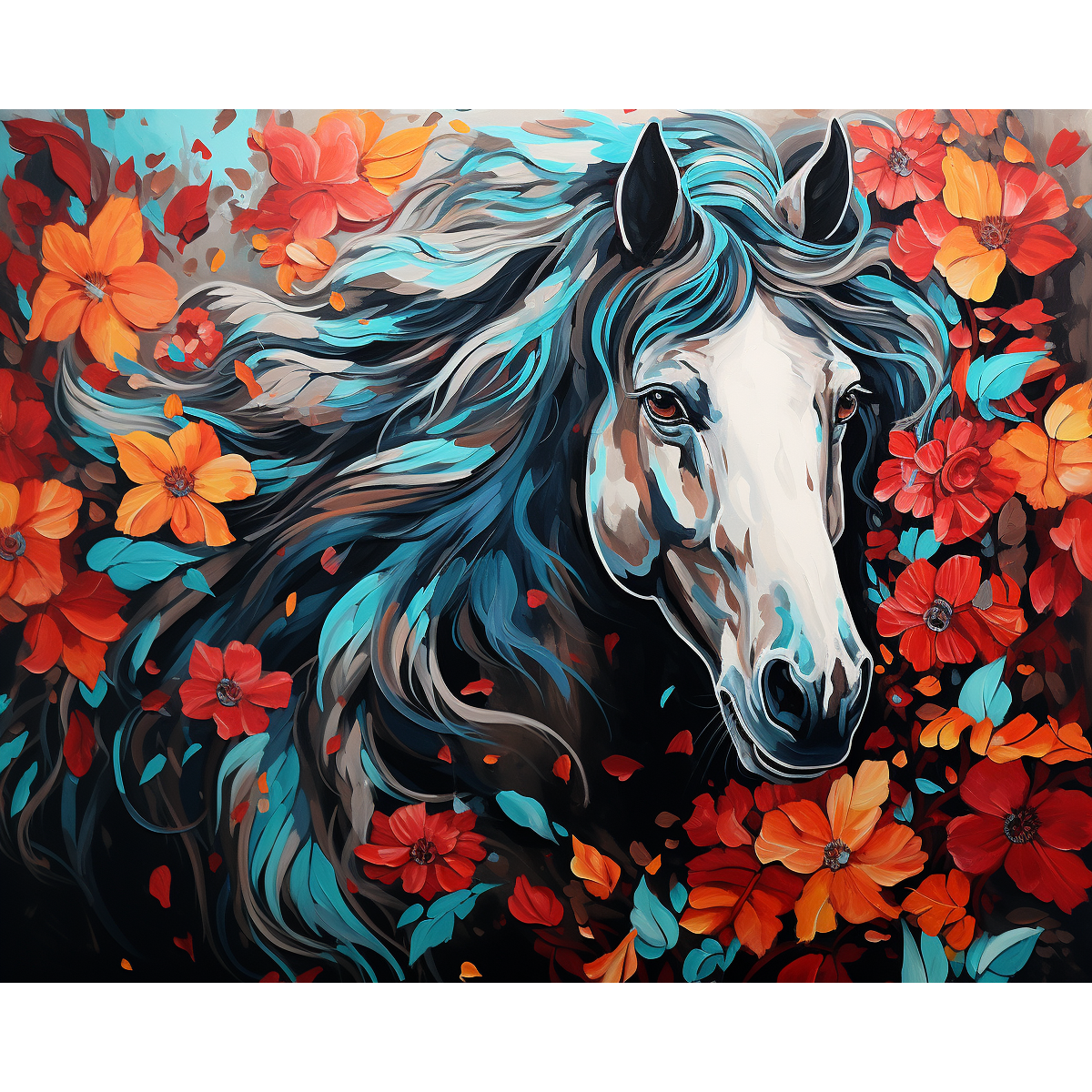 Colorful Horseback Ride